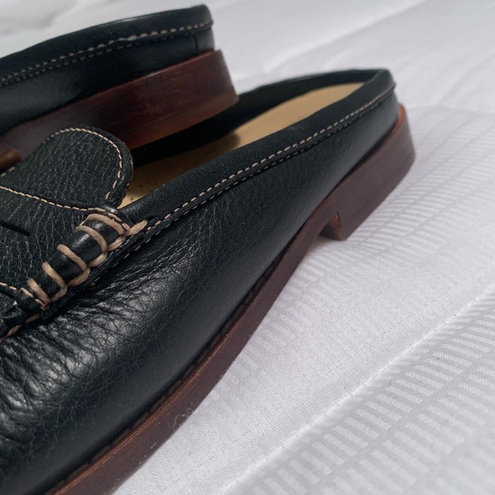 Bass women's Weejuns Peggy, Classic Black Loafers size 9.5, excellent newer mule - Picture 5 of 7